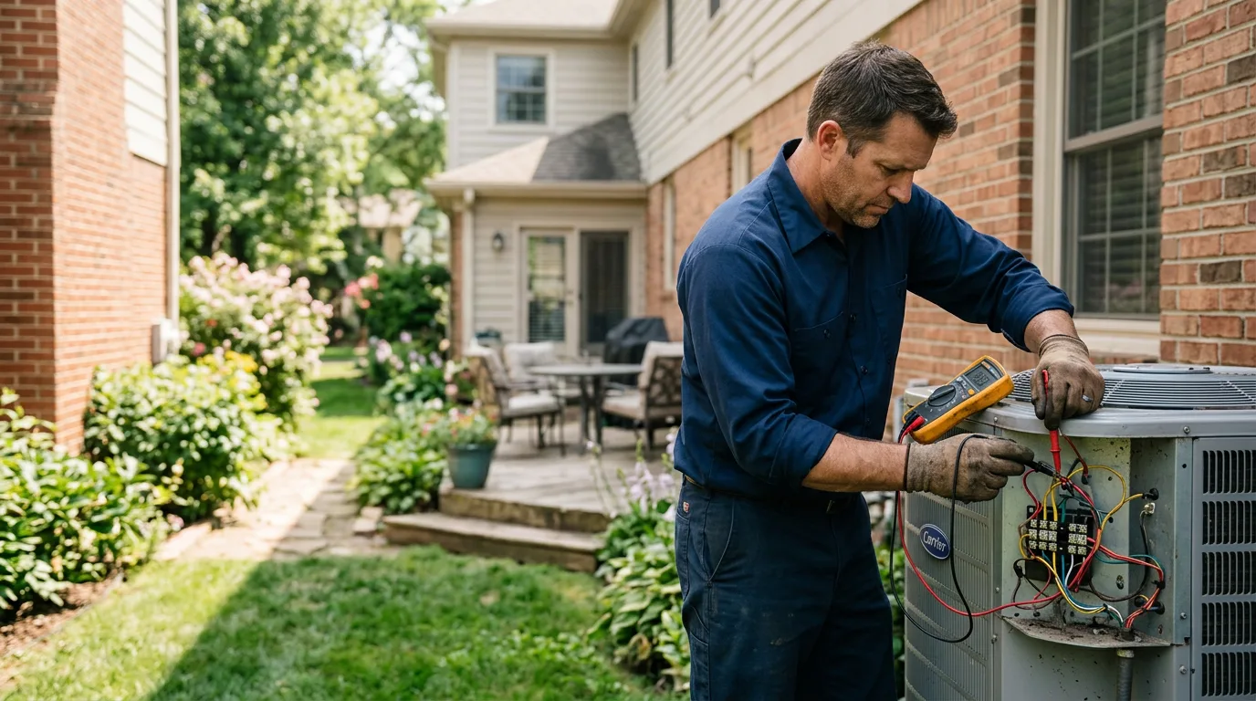 HVAC technician working near Owen, WI